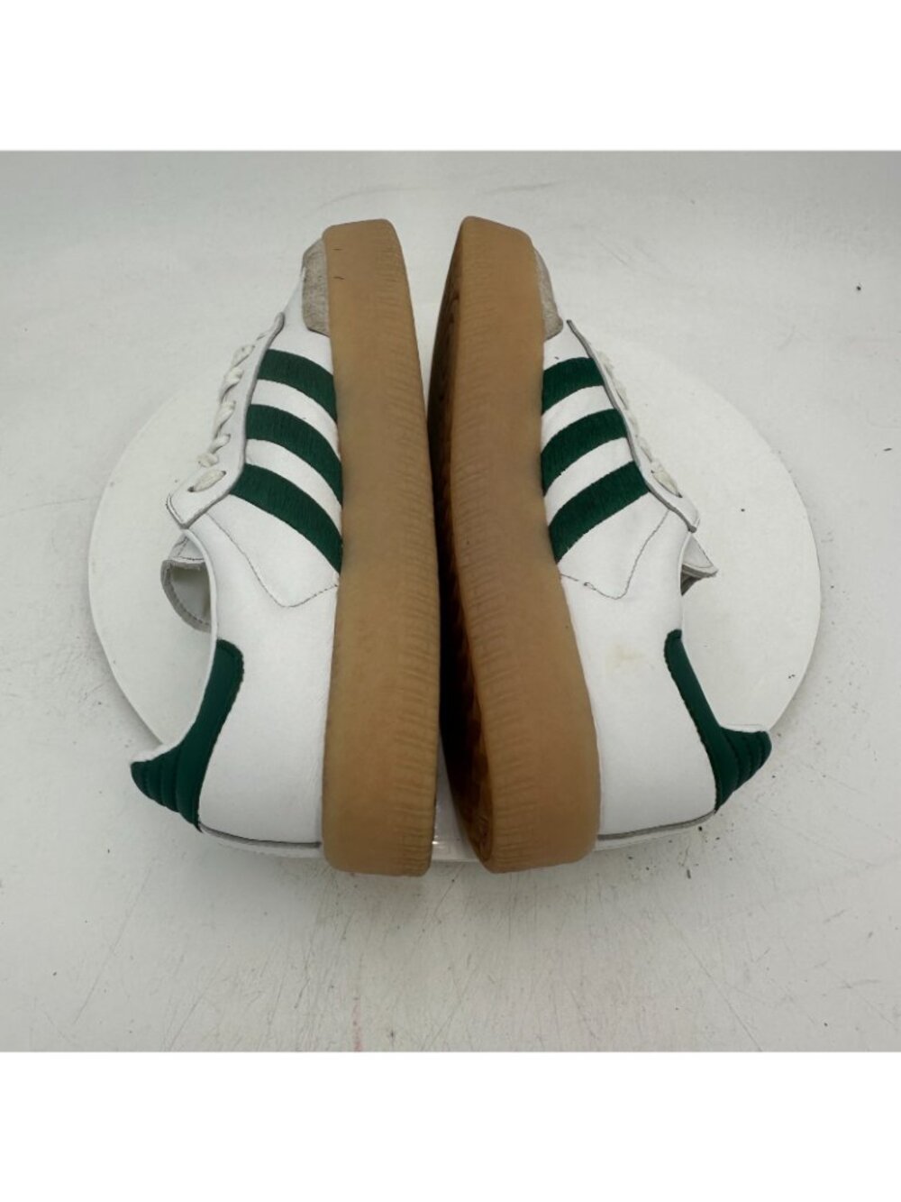 Adidas Originals Samba Women Size 8.5 White Green Rubber Sole Casual Shoes - Picture 6 of 11